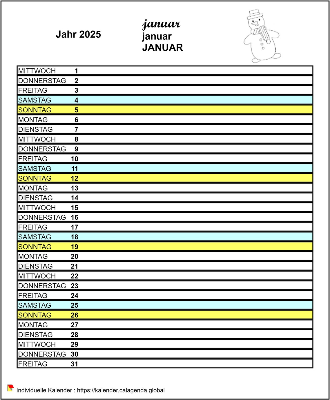 Kalender monatlich 2025 Schulkalender Grundschule