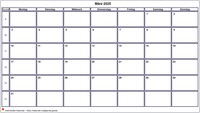 Kalender März 2025