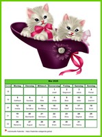 Mai 2025 Kalender der Serie „Katzen“