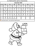 Dezember 2025 Malkalender