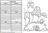 2025 halbjährlicher Malkalender