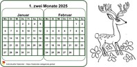 Zweimonats-Malkalender 2025