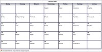 2026 Kalender Januar Leerformat Querformat