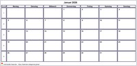 Kalender Januar 2026