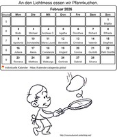 Februar Malkalender