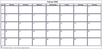 Kalender Februar 2026