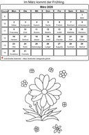 März Malkalender