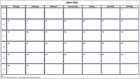 Kalender März 2026