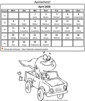 Monatlicher Malkalender