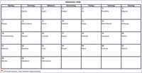 2026 Kalender September Leerformat Querformat