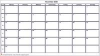 Kalender November 2026