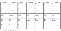 2026 Kalender Dezember Leerformat Querformat
