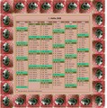 Kalender halbjährlich, Hochformat, mit Bilderrahmen