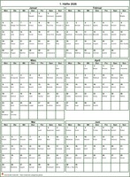 Halbjahreskalender - Hochformat