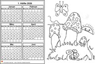 Halbjährlicher Malkalender
