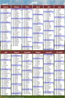Jahreskalender zum Ausdrucken im Hochformat