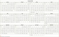 Jahreskalender zum Ausdrucken im Querformat