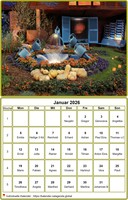 Monatlich Kalender mit Bild oben