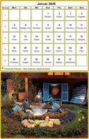 Monatlich Kalender mit Foto unten