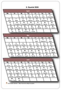 Vierteljahreskalender im 3D-Stil