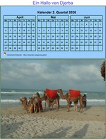 Vierteljahreskalender im Hochformat mit Foto