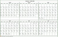 Halbjahreskalender - Querformat Halbjahreskalender - Querformat