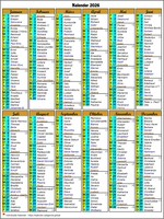 Einfacher Jahreskalender