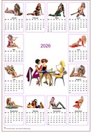 Kalender 2026 Jahreskalender Tubes Frauen
