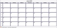 Kalender Januar 2027