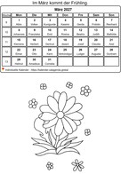 März 2027 Malkalender