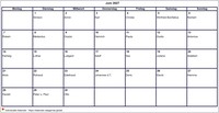 2027 Kalender Juni Leerformat Querformat