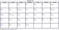 2027 Kalender September Leerformat Querformat 2027 Kalender September Leerformat Querformat