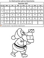 Dezember 2027 Malkalender