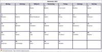 2027 Kalender Dezember Leerformat Querformat 2027 Kalender Dezember Leerformat Querformat