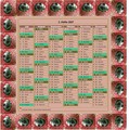 2027 Kalender halbjährlich, Hochformat, mit Bilderrahmen