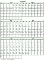 2027 Halbjahreskalender - Hochformat
