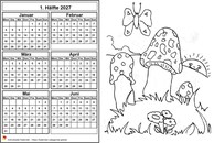 2027 halbjährlicher Malkalender