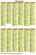 Jahrestaschenkalender im Format 10X15