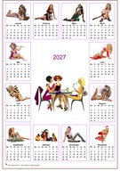 Kalender 2027 Jahreskalender Tubes Frauen