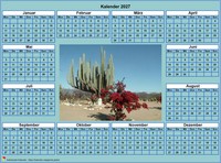 2027 Cyan-Fotokalender