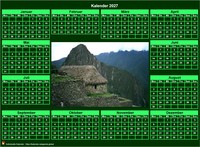 2027 grüner Fotokalender