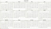2027 Jahreskalender zum Ausdrucken im Querformat