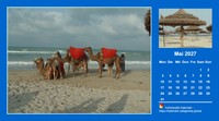 Kalender Oktober 2027 zwei Urlaubsfotos