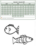 2027 Vierteljahreskalender zum Ausmalen