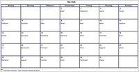 2008 Kalender Mai Leerformat Querformat