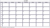 Kalender Juni 2407 Kalender Juni 2407