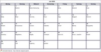 2008 Kalender Juli Leerformat Querformat