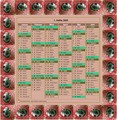 2008 Kalender halbjährlich, Hochformat, mit Bilderrahmen