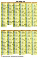 Jahrestaschenkalender im Format 10X15