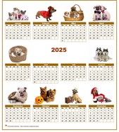 Jahreskalender 2385 mit 10 Hundebildern